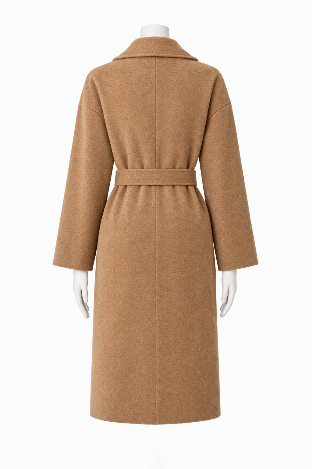 Camel Cashmere Wrap Coat