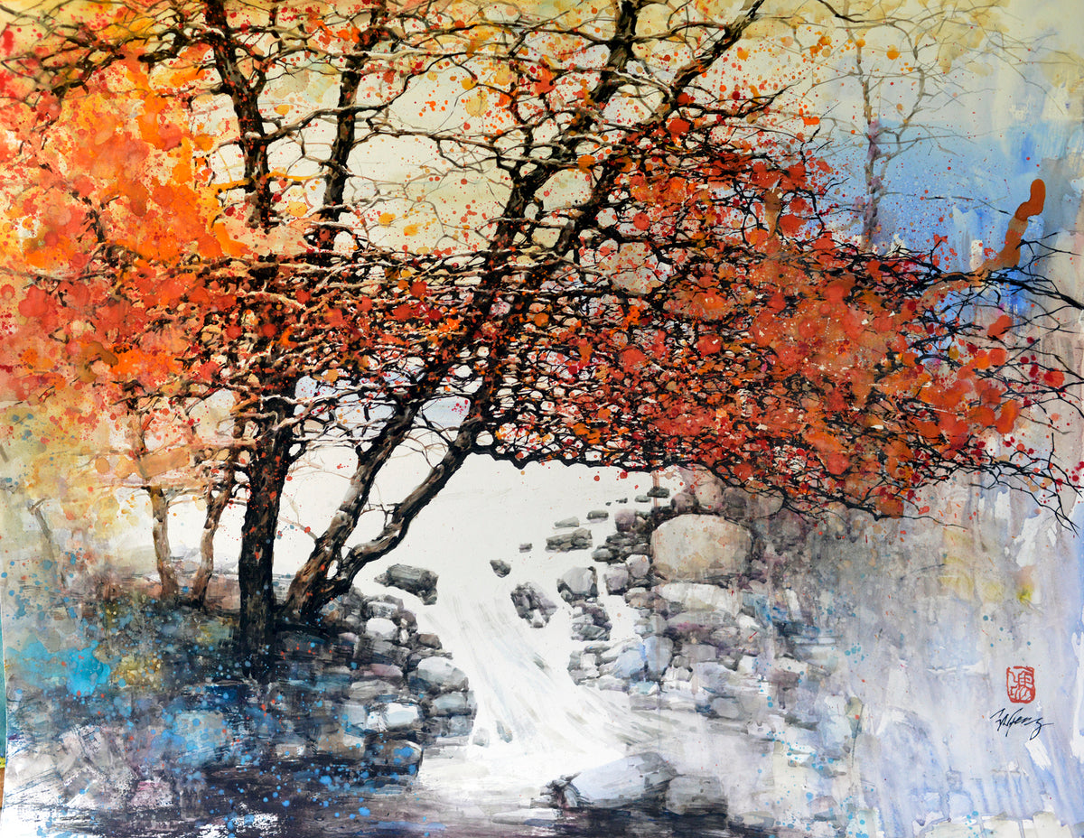 Water Fall in the Fall-Zheng Feng