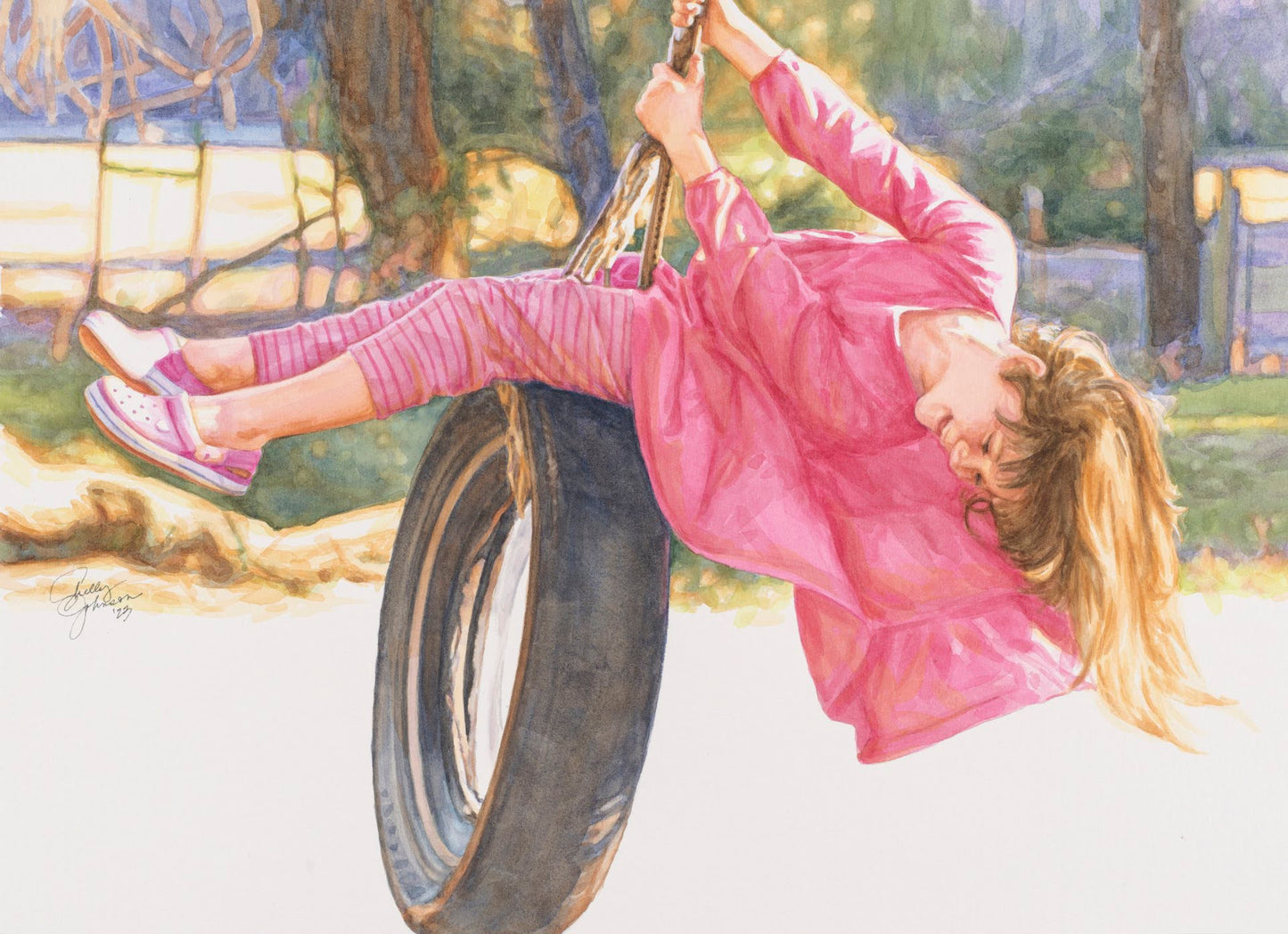 Happiness on a Tire Swing - Shelly Johnson