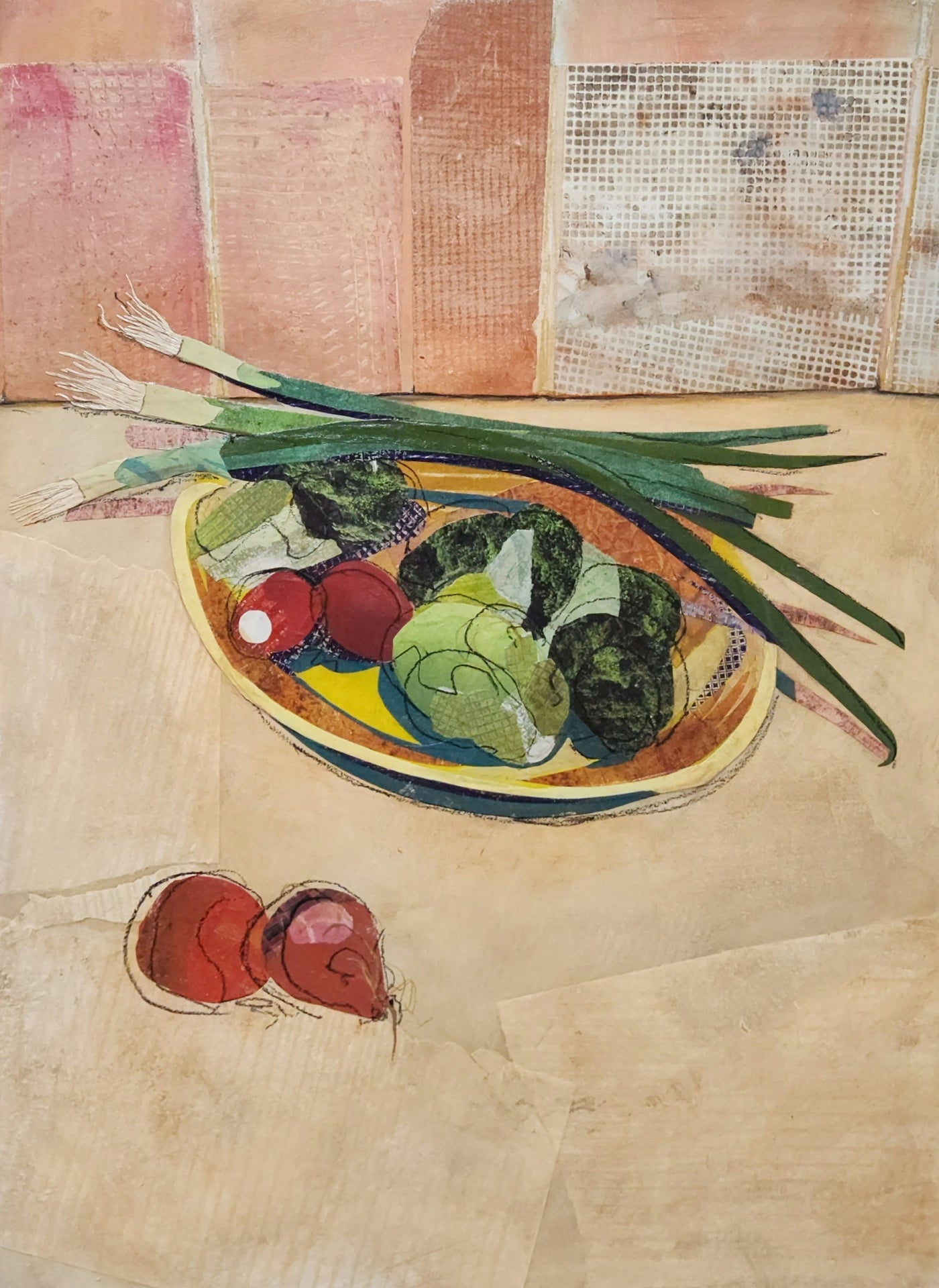 Veggies on a Yellow Dish - Elnora Nokes