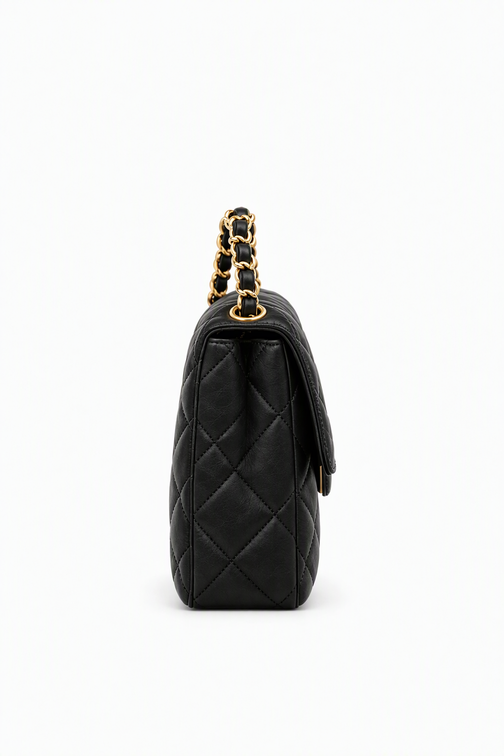 Black Quilted Chain Shoulder Bag