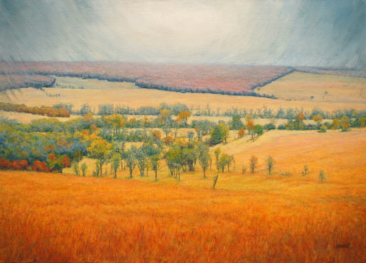 Distant Autumn Tree Line - Randall Bennett