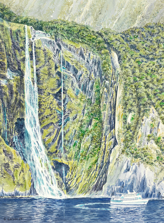 Stirling Falls - Milford Sound, New Zealand-Gregory Larson