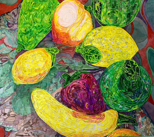 Glass Fruit on Faded Linoleum - Caryl Morgan